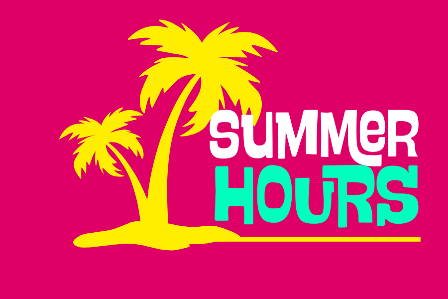 Summer hours graphic Summer hours graphic