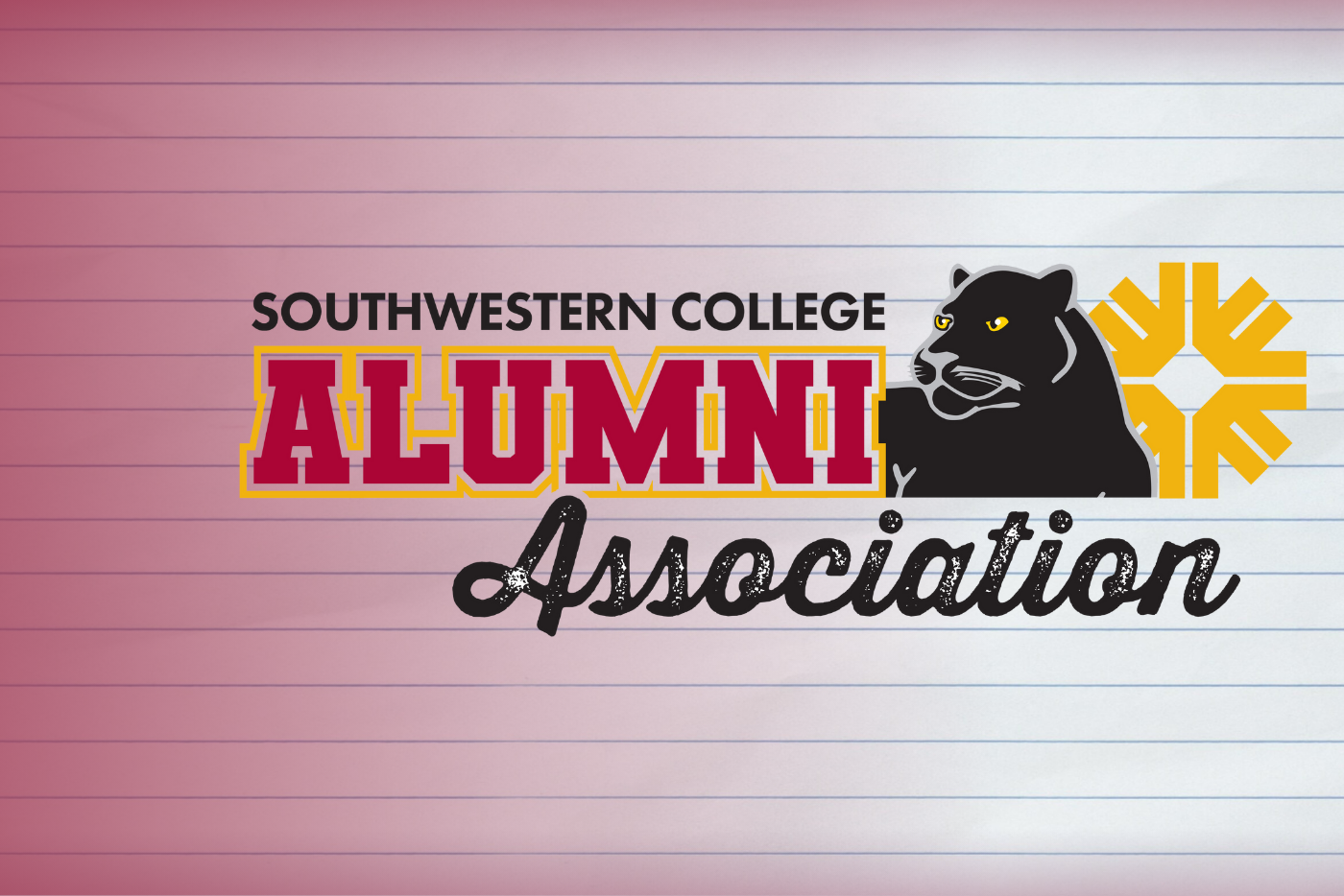 SWC Alumni Association graphic in burgundy. SWC Alumni Association graphic in burgundy.