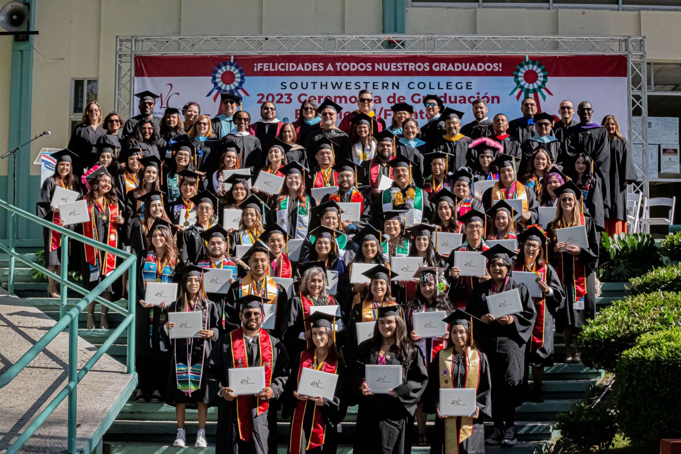 Students who participated in the first Binational/Fronterizo Commencement Ceremony in Tijuana in June 2023.