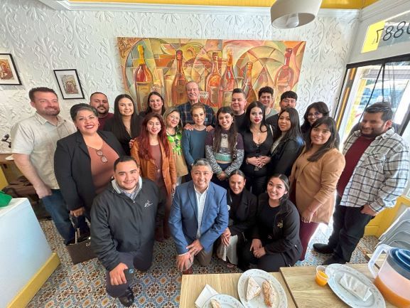 A group of students, faculty, and administrators SWC participated in the first Binational Conference in Guanajuato, Mexico, in June 2023. The SWC Delegation had an opportunity to meet with Vicente and Martha Fox as a follow-up activity to the conference. 